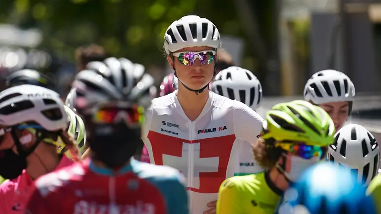 Segunda carrera de la Clásica Féminas de Navarra de ciclismo. PABLO LASAOSA