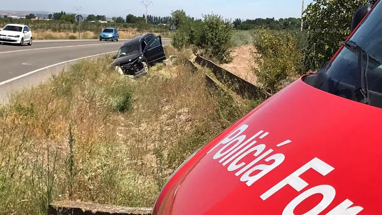 Accidente de tráfico en Monteagudo POLICÍA FORAL