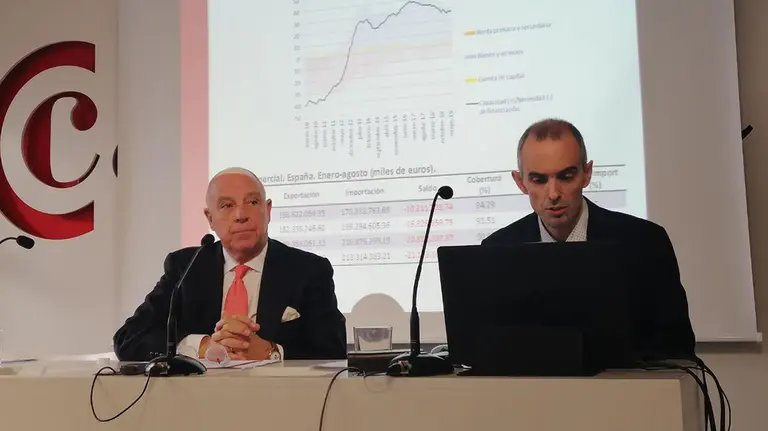 Javier Taberna y Fernando San Miguel, de la Cámara Navarra de Comercio ARCHIVO