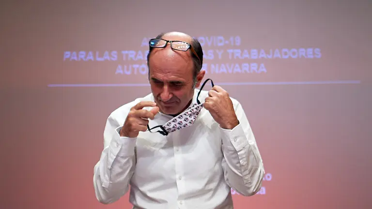 El consejero de Desarrollo Económico y Empresarial, Manu Ayerdi, dará a conocer el balance de la campaña de ayudas a trabajadoras y trabajadores autónomos para hacer frente a las consecuencias económicas del COVID-19. MIGUEL OSÉS