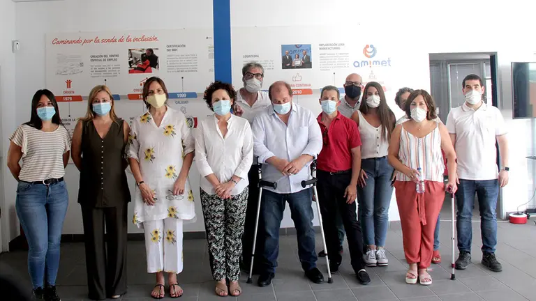 La consejera de Derechos Sociales, Mª Carmen Maeztu, visita las instalaciones de AMIMET en Tudela. GOBIERNO DE NAVARRA