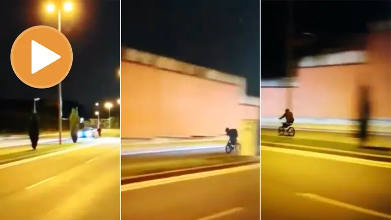 Dos jóvenes denunciados en Pamplona por usar un coche de lanzadera para que un ciclista 'hiciese saltar' un radar POLICÍA MUNICIPAL DE PAMPLONA (player)