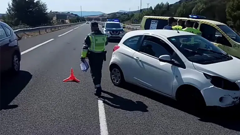 Imputado un conductor que circuló por dirección contraria en la A12 y provocó un accidente. GUARDIA CIVIL