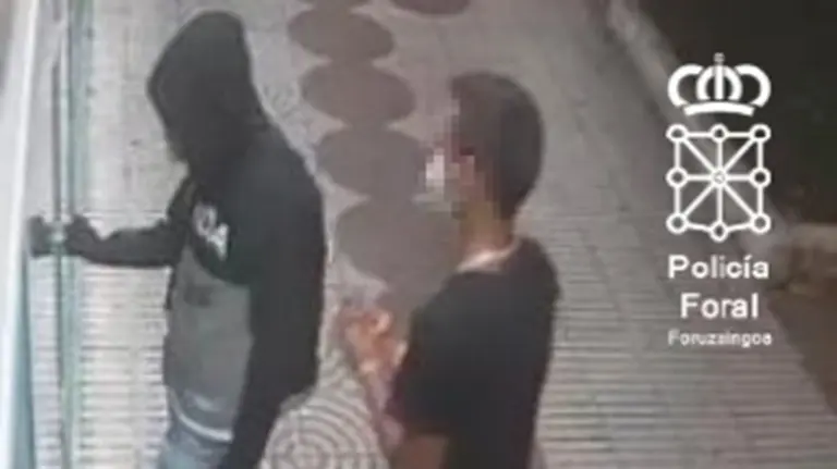 Detenidos por robo con fuerza en una academia de Pamplona. POLICÍA FORAL