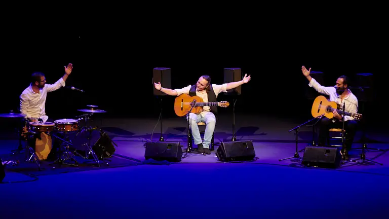 Vicente Amigo actúa en Pamplona dentro del festival Flamenco On Fire. PABLO LASAOSA