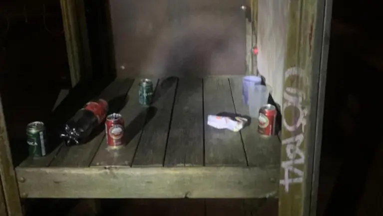 Botellón en Mendillorri durante la crisis del coronavirus POLICÍA MUNICIPAL DE PAMPLONA