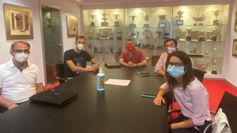 Reunión de la comisión de control económico en El Sadar.  CA Osasuna.