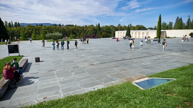 Inicio del curso académico en la Universidad de Navarra bajo las nuevas medidas contra el coronavirus. MIGUEL OSÉS
