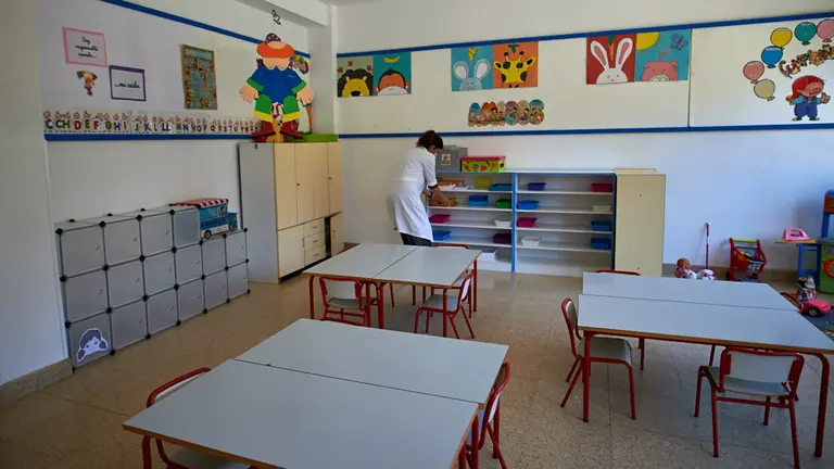 Imagen de un colegio de Navarra. MIGUEL OSÉS