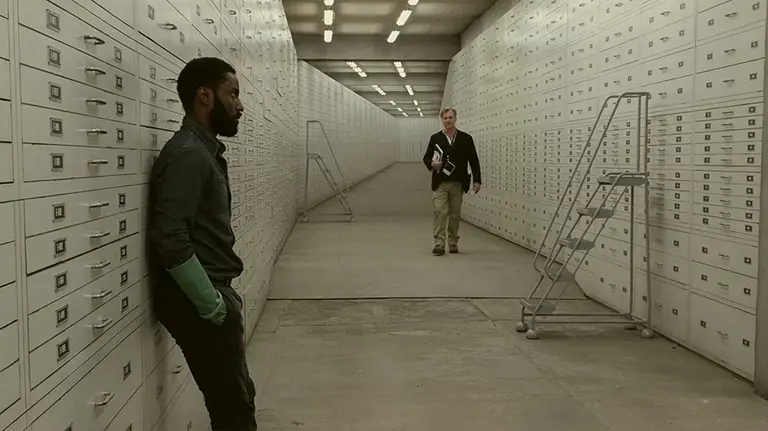 John David Washington y Christopher Nolan