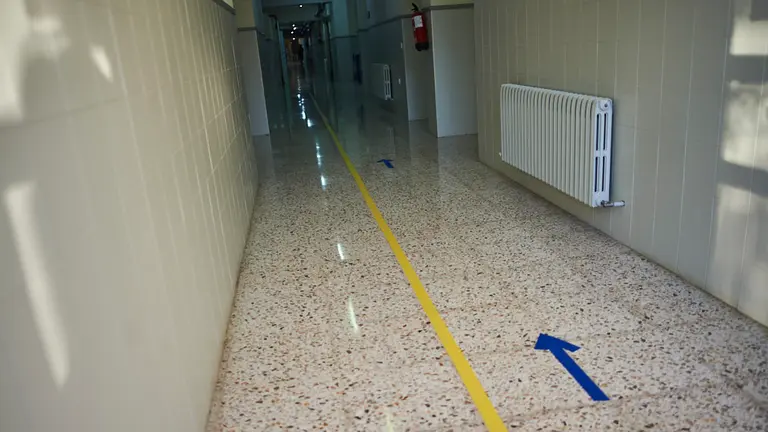 Medidas de seguridad en un colegio durante la vuelta al cole. PABLO LASAOSA