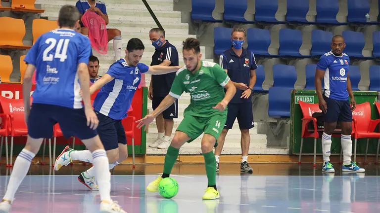 Partido amistoso entre Osasuna Xota y AD Sala Zaragoza en Pamplona. Cedida.