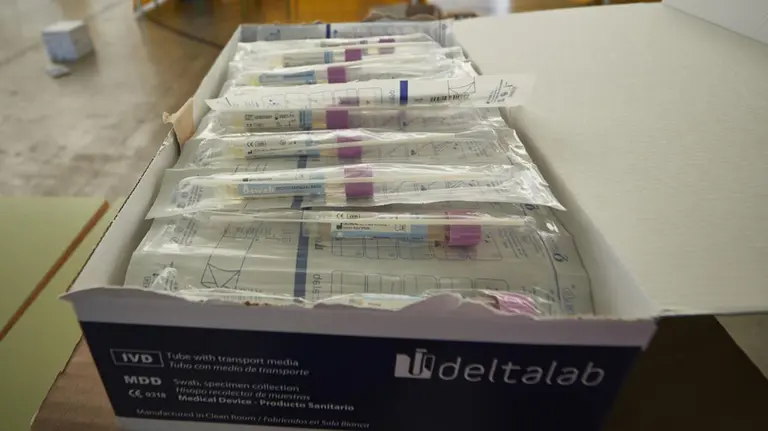 Caja con pruebas para detectar el coronavirus EUROPA PRESS