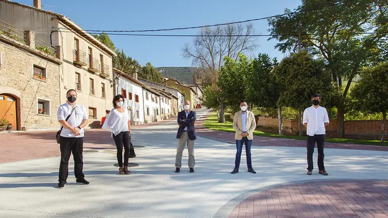 Una de las calles renovadas de Liédena. GOBIERNO DE NAVARRA