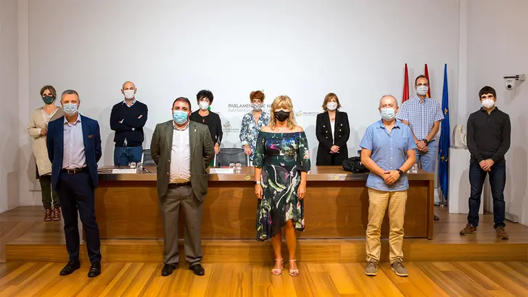 Reunión de la mesa de trabajo en el Parlamento de Navarra. GOBIERNO DE NAVARRA
