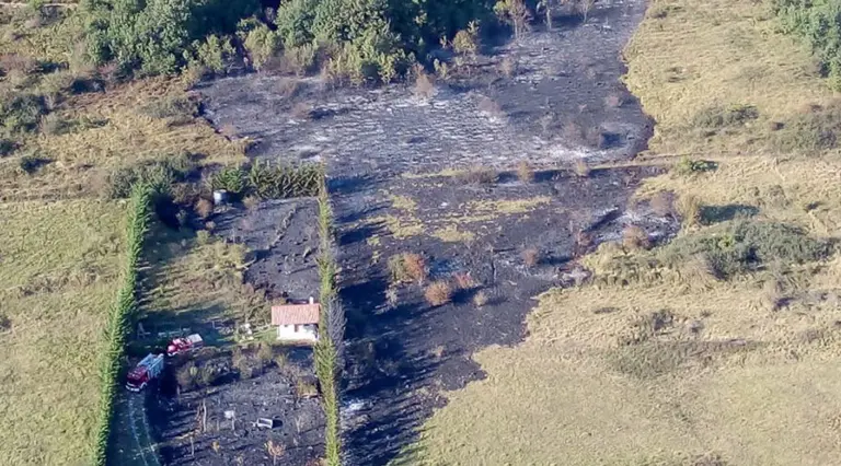 Imagen de un incendio en Alsasua. BOMBEROS