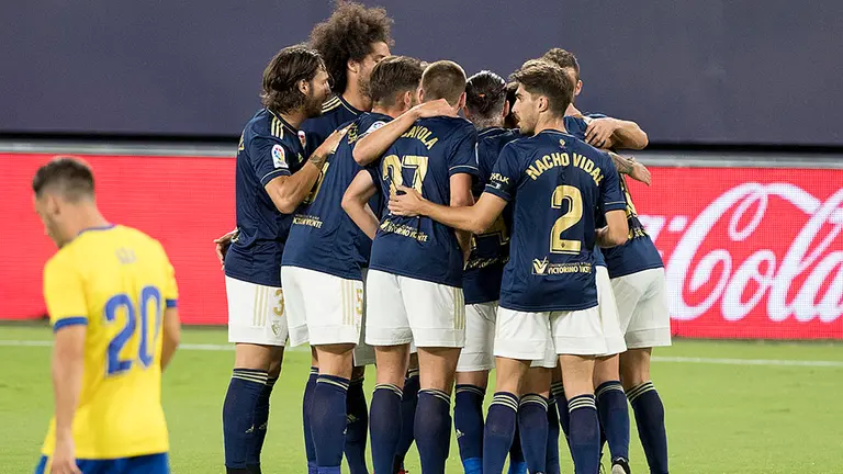 Partido Cádiz-Osasuna de la primera jornada de la LaLiga 20-21 con victoria rojilla 0-2. CA OSASUNA (7)