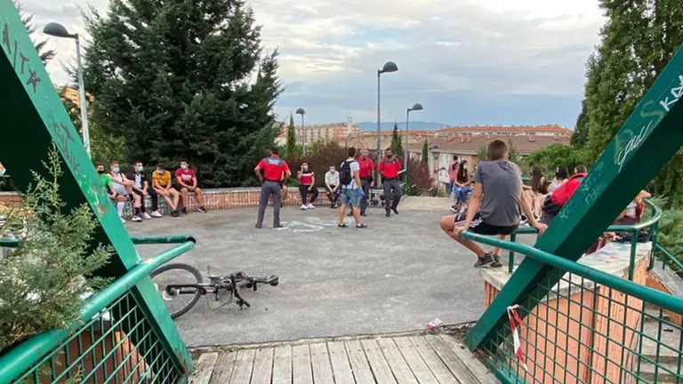 Disolución de una reunión de jóvenes en Ansoáin POLICÍA FORAL