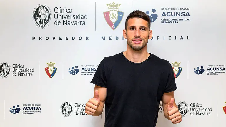 Jonathan Calleri supera el reconocimiento médico y se incorpora a los entrenamientos de Osasuna en los próximos días.