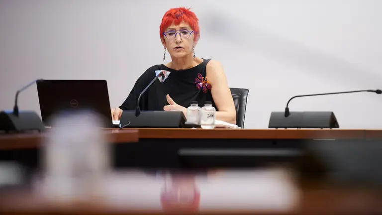 Comparecencia de la consejera Santos Induráin para explicar la situación generada en las listas de espera tras la gestión realizada durante los meses de pandemia por Covid-19. PABLO LASAOSA