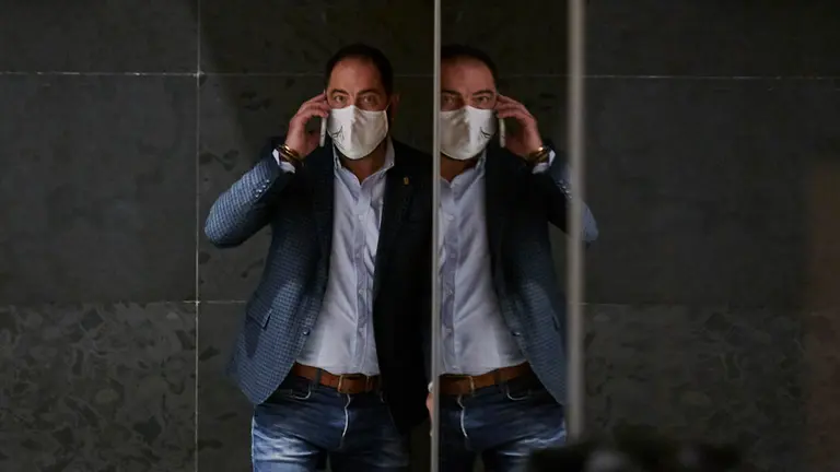 Ramón Alzórriz, en el Parlamento. PABLO LASAOSA