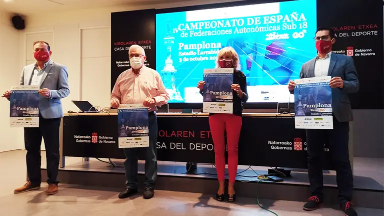 Presentación del Campeonato de España de atletismo sub-18 en Pamplona. @atletismoFNAF.