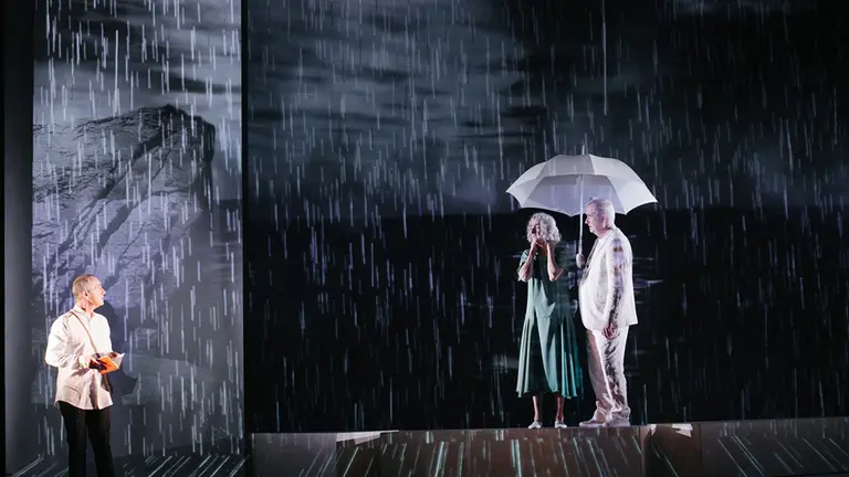 Uno de los momentos de la obra teatral 'Lloviendo Ranas'. BALUARTE