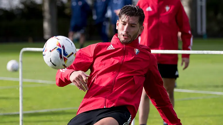 El defensa central David García en Tajonar. CA Osasuna.