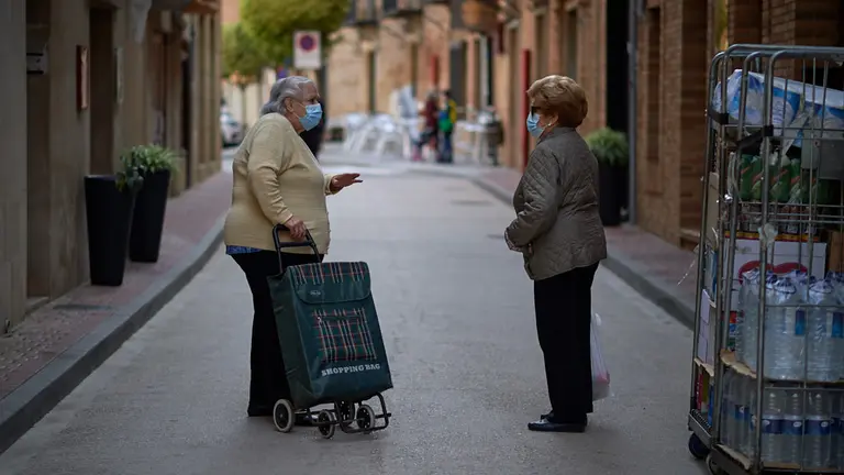 La localidad navarra de Falces se prepara para entrar en el confinamiento desde este miercoles por el elevado numero de casos por coronavirus. MIGUEL OSÉS