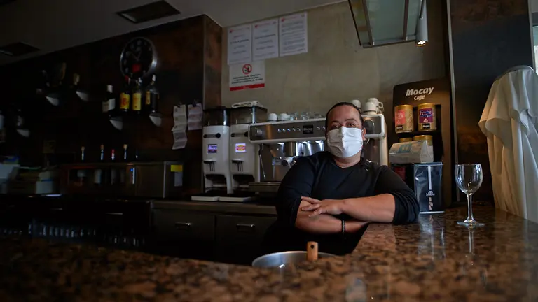 La localidad navarra de Funes se prepara para entrar en el confinamiento desde este miercoles por el elevado numero de casos por coronavirus. MIGUEL OSÉS