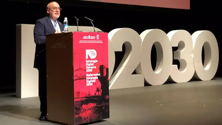 01/10/2020 El consejero de Universidad, Innovación y Transformación Digital, Juan Cruz Cigudosa, en la presentación de la  Estrategia Digital Navarra 2030
SOCIEDAD ESPAÑA EUROPA POLÍTICA NAVARRA
GOBIERNO DE NAVARRA
