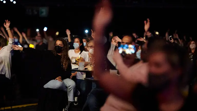 Concierto de Pablo López en el Navarra Arena bajo grandes medidas de seguridad por la crisis del coronavirus. PABLO LASAOSA
