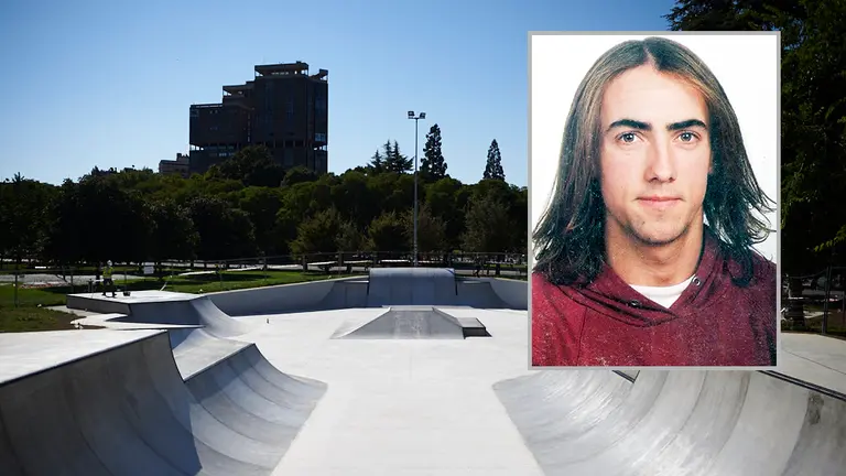 La comisión de urbanismo del Ayuntamiento de Pamplona visita el nuevo skate de parque Antoniutti. PABLO LASAOSA
