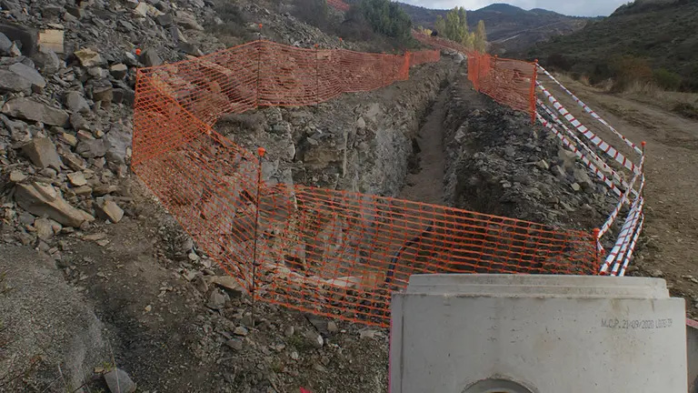 Inicio de las obras de construcción de la depuradora de Meoz. GOBIERNO DE NAVARRA