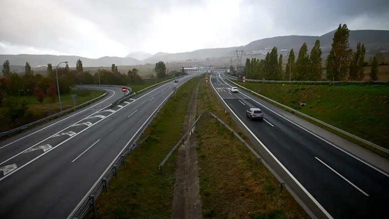 Construccion de un nuevo peaje en Zuasti. MIGUEL OSÉS