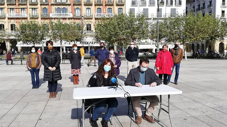 Representantes de los partidos y sindicatos que han apoyado el manifiesto. EUROPA PRESS