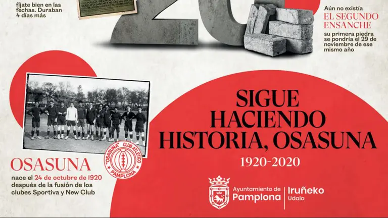 Imagen de la felicitación del Ayuntamiento de Pamplona a Osasuna. Cedida.