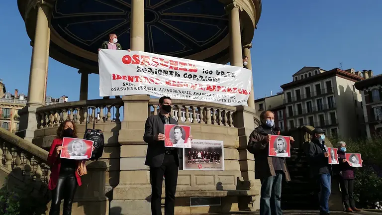 Homenaje a los fundadores y miembros de Osasuna que fueron represaliados tras el golpe de Estado de 1936 - EUROPA PRESS