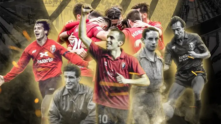 Imagen del cartel oficial del partido del centenario rojillo. CA Osasuna.