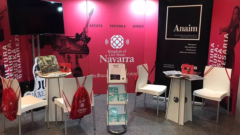 Stand de Navarra en el Bilbao International Music Experience. GOBIERNO DE NAVARRA