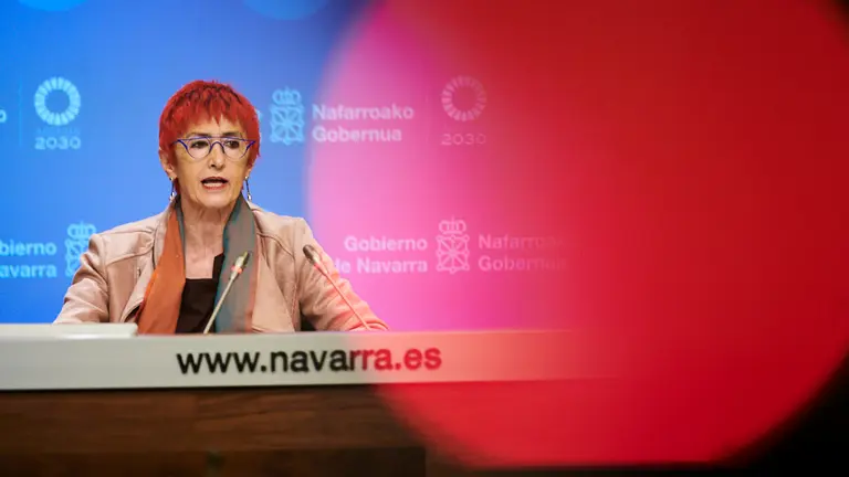 La consejera de Salud, Santos Induráin, informa sobre la implantación de los test de antígenos en Atención Primaria. PABLO LASAOSA