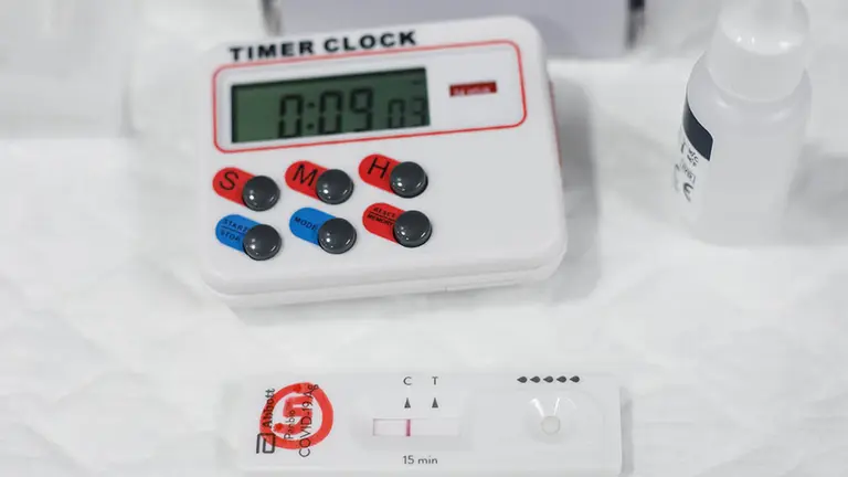 Vista de uno de los test rápidos de antígenos que se implantan en todos los centros de salud de Navarra. CEDIDA