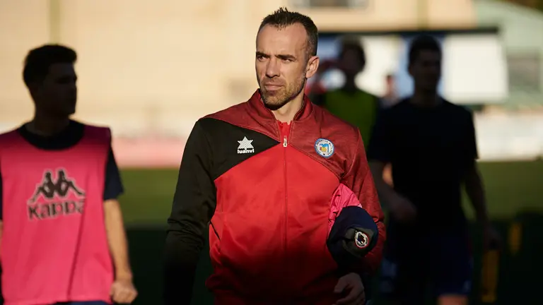 La Mutilvera se enfrenta al Calahorra. PABLO LASAOSA