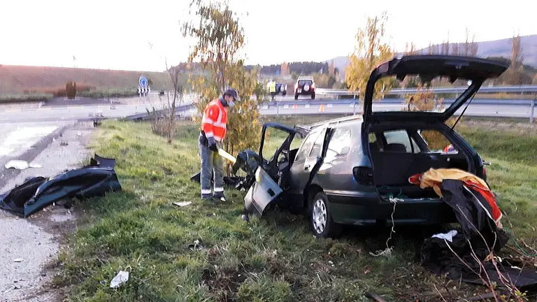 Un vecino de Sangüesa fallece en accidente de tráfico en Idocin. POLICÍA FORAL