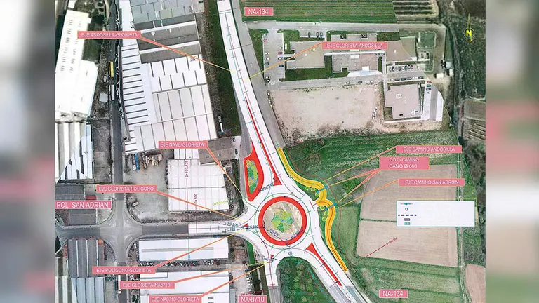 Proyecto de rotonda en la carretera NA-134 en San Adrián GOBIERNO DE NAVARRA
