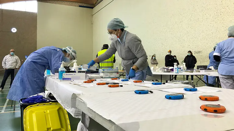 Cribado masivo en Ribaforada ante la alta incidencia de Covid-19. GOBIERNO DE NAVARRA