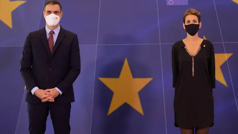 Pedro Sánchez visita Navarra para reunirse con María Chivite y su gobierno y presentar los fondos europeos ante la crisis de la Covid. GOBIERNO DE NAVARRA (5)