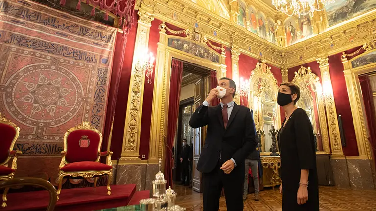 Pedro Sánchez visita Navarra para reunirse con María Chivite y su gobierno y presentar los fondos europeos ante la crisis de la Covid. GOBIERNO DE NAVARRA (9)