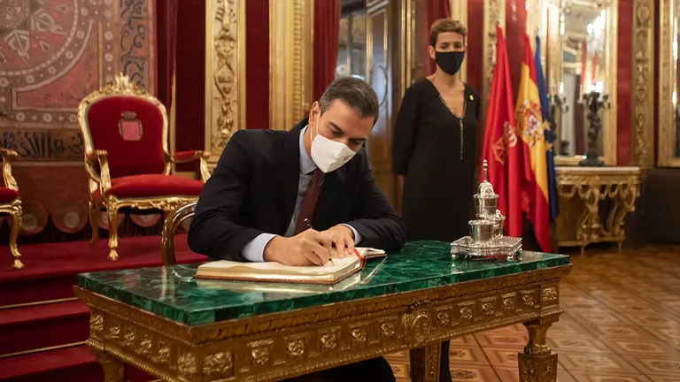 Pedro Sánchez visita Navarra para reunirse con María Chivite y su gobierno y presentar los fondos europeos ante la crisis de la Covid. GOBIERNO DE NAVARRA (10)