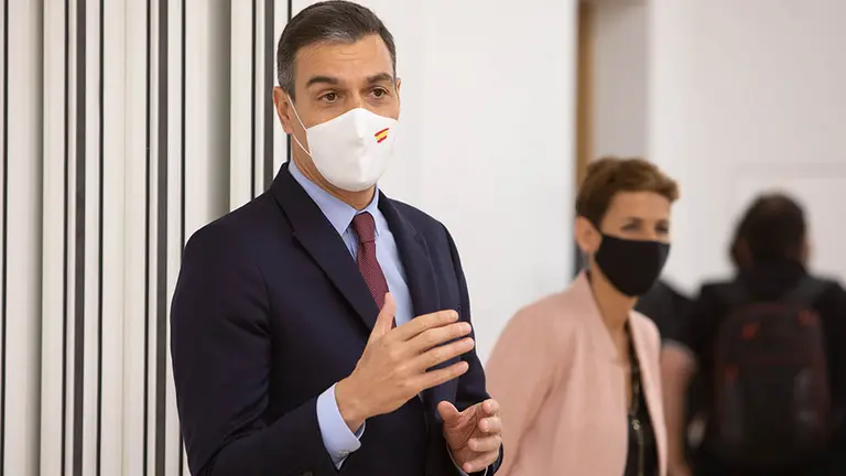 Pedro Sánchez visita Navarra para reunirse con María Chivite y su gobierno y presentar los fondos europeos ante la crisis de la Covid. GOBIERNO DE NAVARRA (12)